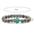 thumbnail image 6 of opvise Beads Bracelet Sea Turtle Beaded Elastic Rope Adjustable Boho Decoration Valentines Day Gift Women Men 8mm Natural Faux Stone Friendship Bangle for Dating, 6 of 8