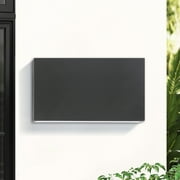 C Cattleya 2-Light Black Hardwired Dimmable LED Outdoor Wall Lantern Sconce 1-Pack