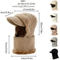 thumbnail image 3 of Women's Knitted Beanie Hat with Face Cover Knitted Hat In Autumn and Winter Fall Winter Warm Knitted Ski Scarf and Mask Set 3 In 1 Winter Hat for Women Ski Mask Upgrade Windproof Thermal Headwear, 3 of 6