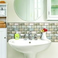 thumbnail image 6 of VANCORE 10 Pack Peel and Stick Backsplash Tiles 3D Wall Tiles Stickers for Kitchen Bathroom, 10" x 10.6", Green, 6 of 7