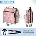 thumbnail image 3 of Zipper Binder with Shoulder Strap 2 inch 3 Ring Waterproof File Folder Organizer Bag 500 Sheet Ice Cream Pattern with Striped, 3 of 8