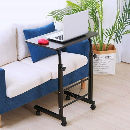 Mobile Side Table Wheels Adjule Movable Portable Laptop