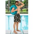 thumbnail image 3 of HAPPY BAY Men's Pareo Standard Swimsuits Elegant Holiday Vacation Sarong Swimwear Mini Swim Beach Wrap for Men One Size Palm Tree, Black Summer Vacation, 3 of 5
