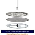 thumbnail image 3 of Stainless Steel French Press Coffee Maker 34 Oz 1L, 3 of 5
