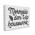 thumbnail image 3 of Stupell Industries Mermaids Don't Do Housework Funny Nautical Phrase, 48 x 36,Design by Daphne Polselli, 3 of 7