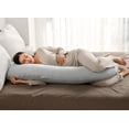 thumbnail image 3 of Almohada de embarazo Momcozy en forma de U para todo el cuerpo, algodón gris Hatha, 3 of 8
