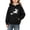 Black, variant on BaoFuBaoMei Hoodie for Boys Girls Pullover Halloween Ghost Long Cuffed Sleeve Sweatshirt Tops with Pockets Fleece Lined Loose Hooded Fall Clothing for Daily Wear School Party Classroom Celebration