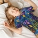 thumbnail image 5 of Balery Cosmic Purple Irises Conjunto de Pijama Infantil de Manga Corta con Estampado – Ropa de Dormir de Algodón Suave-3X-Large, 5 of 6