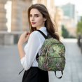 thumbnail image 6 of JIALIOU Mini Backpack Purse for Women Quilted Casual Daypack Small Travel Shoulder Bag, Hummingbirds Dance in Leaves, 6 of 7