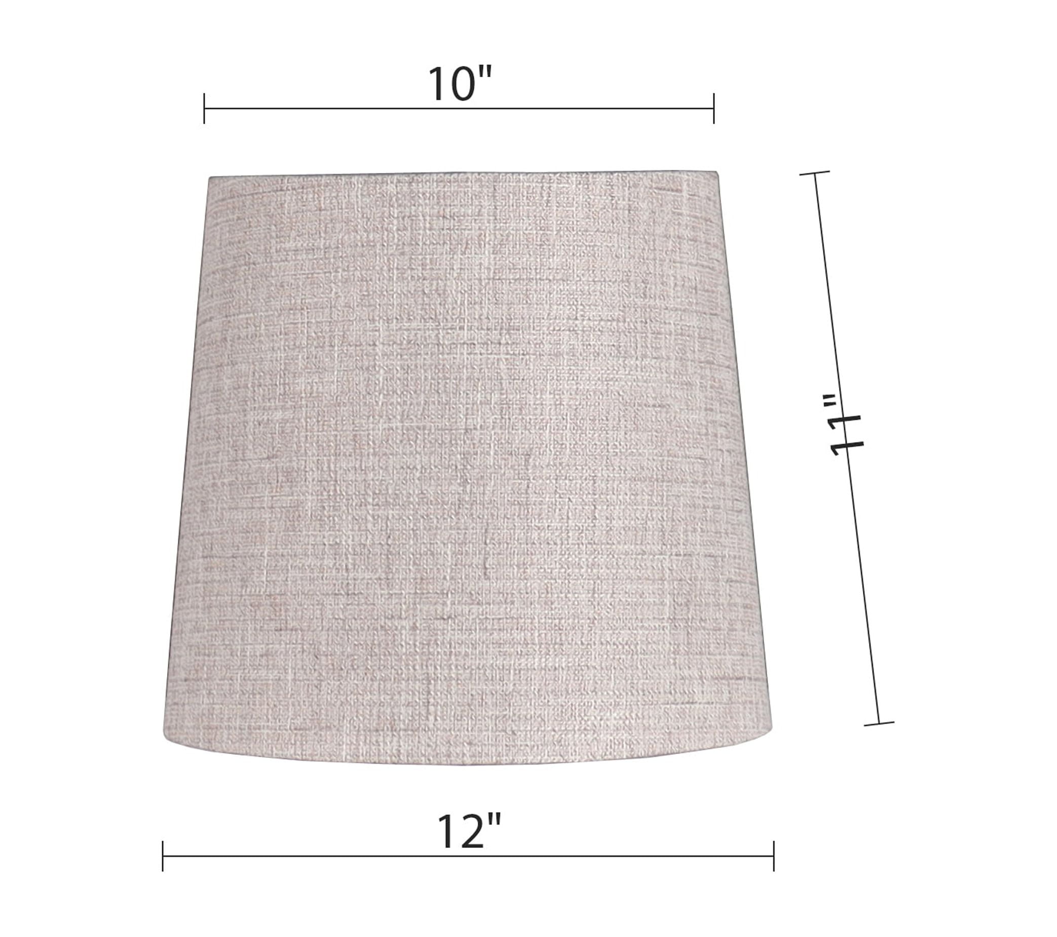 Simplee Adesso Beige Fabric Uno Lamp Shade, 11"H x 12"D, Transitional, Adult Office Or Dorm Room Use