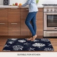 thumbnail image 5 of Coastal Coral Door Mat&nbsp;Indoor Outdoor Entrance,Non Slip Small Rug for Kitchen Bathroom Entryway Rug,Dark Blue Ocean Starfish Shells Vintage Washable Doormat Floor Mat for Office 16x24 Inch, 5 of 8