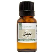 Sage Essential Oil - 1/2 fl oz (15 ml) Glass Bottle w/ Euro Dropper - 100% Pure Essential Oil by GreenHealth