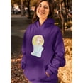 thumbnail image 2 of Anime Woman Thinking Hoodie Women -Image by Shutterstock, Female 3X-Large, 2 of 4