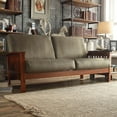 thumbnail image 4 of Tribecca Home Hills Mission-style Oak Sofa by, 4 of 5
