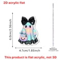 thumbnail image 3 of Bow Ghost Acrylic Hanging Charm 2D Flat Halloween Decor Pendant Multi Style For Backpack Christmas Tree Home Party Holiday Scene Ornament.A, 3 of 8