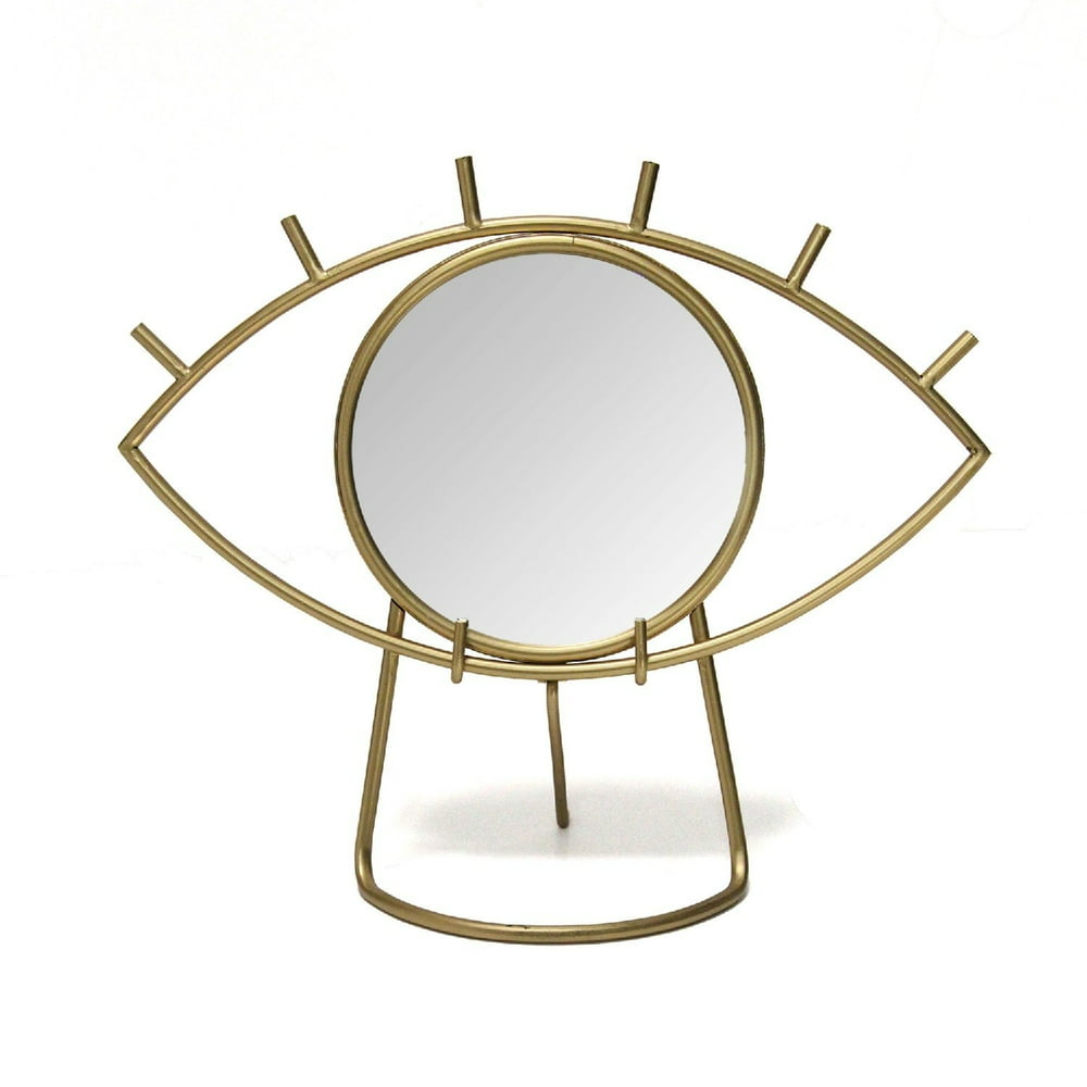 Stratton Home Decor Gold Eye Tabletop Mirror