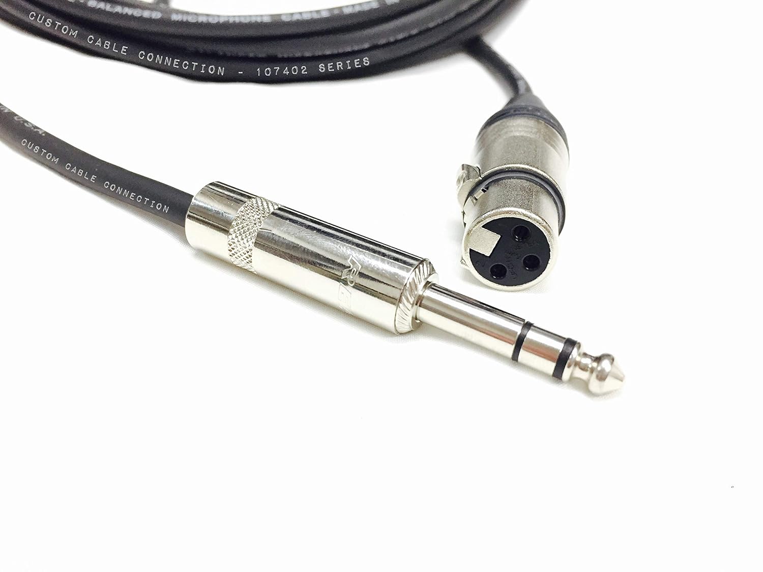 3 Foot  NC3FXX Female XLR to  Rean NYS228 1/4 Inch (6.35mm) TRS Balanced Pro Audio Cable