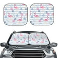 thumbnail image 2 of Gukieu Flamingo and Pineapple Print Car Windshield Sun Visor, Foldable Anti-UV Car Sun Visor Suitable for Vans, Trucks Car Accessories-Medium, 2 of 6
