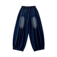 thumbnail image 4 of Womens Wide Leg Pants with Pocke Denim Jeans Slim Straight Pants, 4 of 5