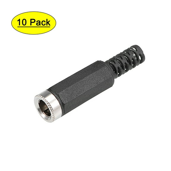 10 Pcs 5.5mm x 2.5mm Straight Female DC Power Jack Solder Connector Adapter