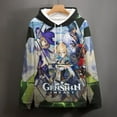 thumbnail image 4 of Genshin Impact Unisex Adult Hoodie Casual Hooded Sweatshirt Pullover Novelty 3D Printed Sweater Jacket XL, 4 of 8