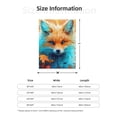 thumbnail image 4 of Hirioo Fiery Red Maple Leaf Fox for Flannel Blanket, Cozy and Warm Throw for Bed or Couch ,Perfect for All Seasons-40"x30", 4 of 5