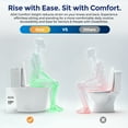 thumbnail image 6 of BCANHOME ADA 17'' Comfort-Height One Piece Toilet, Modern Elongated Toilet Bidet Seat,Soft Closing Seat/Lid,1.14/1.58 GPF Powerful Dual-flush Siphon Jet,Anti-Yellowing,for Bathroom, 12" Rough-In, 6 of 20