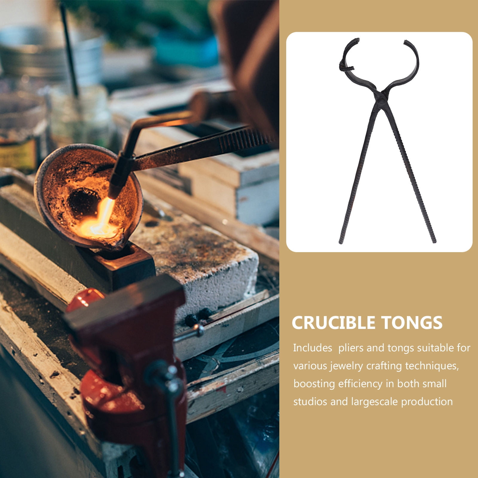 ETHZZLE Melting Crucible Tongs with High Precision for Professional Jewelry Crafting