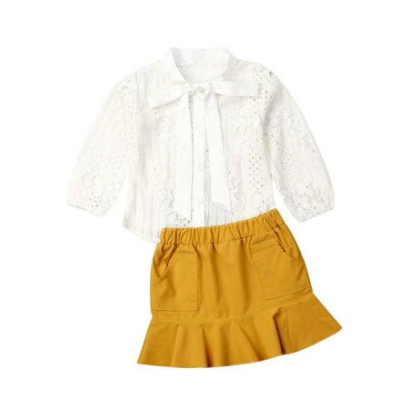 

Binpure Baby Girl Lace Bowknot Tops T-shirt Tutu Dress Skirt Princess Party Set Outfits