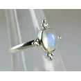 thumbnail image 2 of Navya Craft Rainbow Moonstone Oval 925 Sterling Silver Handmade Women Statement Ring Size 7.0, 2 of 4