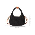 thumbnail image 3 of Bolso bandolera para mujer tejido a la moda de alta capacidad para el ocio diario (negro) Tmvgtek Para Estrenar, 3 of 9