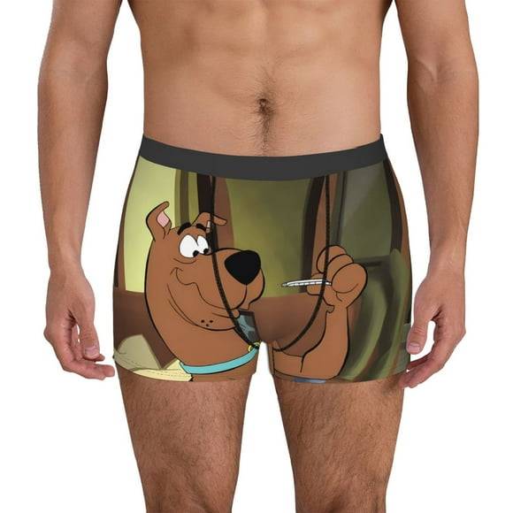 Goofa Scooby-Doo Printed Men's Boxer Briefs Underwear, Moisture-Wicking Underwear, Trunk,Soft and Breathable Cotton Underwear-Large