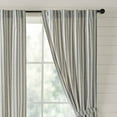 thumbnail image 2 of Piper Classics Market Place Blue Cotton Ticking Stripe 63" Curtain Panels, Set 2, 2 of 3