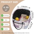 thumbnail image 6 of HELLHERO Purple Floral Patchwork Print Front Pocket Fabric Storage Hamper for Dorm Bathroom, Polyester Collapsible Quilted Storage Basket with Waterproof, 6 of 6