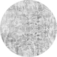 thumbnail image 1 of Ahgly Company Indoor Round Abstract Gray Contemporary Area Rugs, 7' Round, 1 of 1