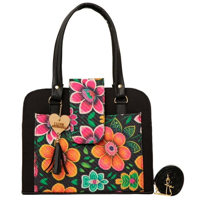 Bolsa Yute De Mujer FANA Elsa Color Negro Espectacular Haz Reventa, M3948!!