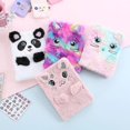 thumbnail image 3 of Winter Cute Rabbit Ear Girl Cartoon Plush Notebook (A, Style), 3 of 3
