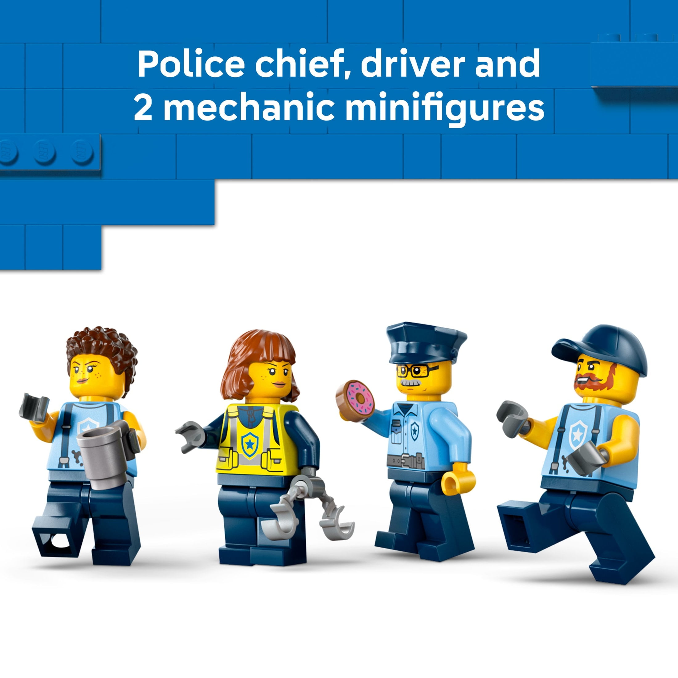 LEGO City Custom Police Car Garage Building Toy for Kids - Modular Construction Set for Pretend Play - Building Blocks W/Police Car Toy for Boys & Girls, Ages 6+ - Gifts for Birthdays - 60457