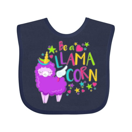 

Inktastic Be a Llamacorn- Cute Llama Gift Baby Boy or Baby Girl Bib