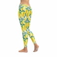 thumbnail image 2 of SUNENAT Funny Yellow Lemon with Leaves Women's Capri Leggings Stretchy Skinny Yoga Pants XS, 2 of 4