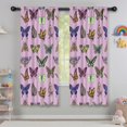 thumbnail image 5 of Blackout Kids Curtains,Purple Butterfly Colorful Wing Pattern Childrens Insulated Curtains Set Of 2,Bedroom Essentials,Toddler Room Decor 42"x63", 5 of 5