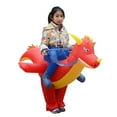 thumbnail image 3 of leyfeng Disfraz de dinosaurio inflable para niños, disfraces de Cosplay inflables para escenario de fiesta de Halloween, 3 of 8