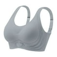 thumbnail image 3 of WCJM Silver Women's Seamless Bras No Underwire Scalloped Up Bras Soft Wireless Comfort Bralettes Full Coverage Everyday Bra, 3 of 5