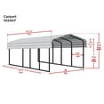 thumbnail image 3 of Steel Carport 10 x 24 x 7 ft. Galvanized Black/Eggshell, 3 of 8