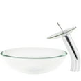 thumbnail image 6 of Novatto NSFC-8048001CH Clear Glass Vessel Sink Combo Set w/ Faucet, Drain and Mounting Ring in Chrome, 6 of 8