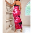 thumbnail image 6 of Women Summer Strapless Maxi Dress Bodycon Floral Long Wedding Guest Dress Formal Cocktail Dresses Black & Red M (Linen Casual Dresses for Women), 6 of 7