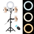 thumbnail image 2 of 6 Inch Desktop Mini LED Ring Light 3000-6000K 3 Light, 2 of 8