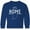 Royal Bue, variant on Inktastic It's Home- State of Indiana Outline Long Sleeve Youth T-Shirt