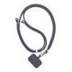 thumbnail image 1 of Correa de cordón universal para teléfono móvil (tela curada gris oscuro + cuerda suave gris) Hugtrwg Nuevos Originales, 1 of 6