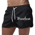 thumbnail image 4 of Fiaer Men's Swim Trunks Day Drawstring Elastic Waisted Swim Trunks Holiday Vacation Lightweight Bathing Suit Black XL, 4 of 4